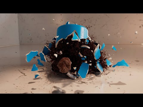 Cinematic Cup Destruction | Houdini RBD & FLIP Simulation — Kala CGI