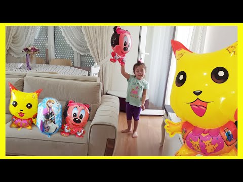 🎈✨ Elis, pikachu uçan balon ile saklambaç oynadı. Uçan balon. Saklambaç. Saklambaç videoları.🎈✨