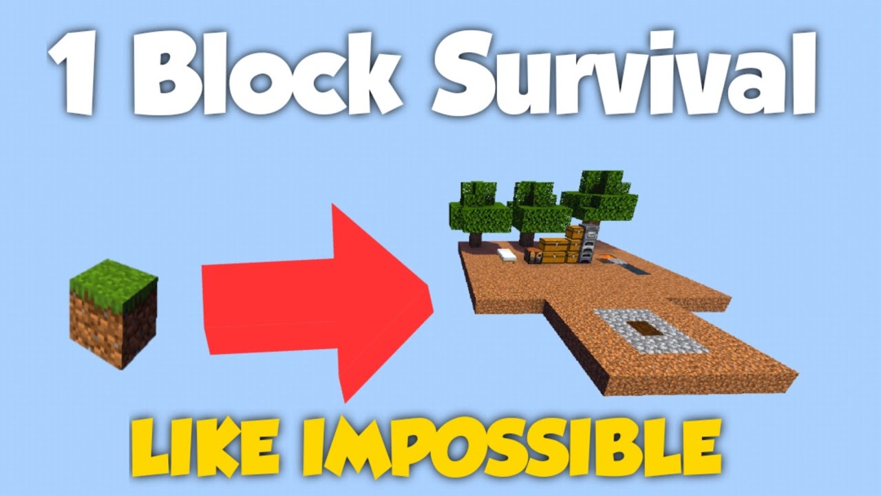 Minecraft with only 1 Block. One Block Survival EP.1 - YouTube