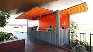 temporary modular container coffee shop  beautiful and saves costs