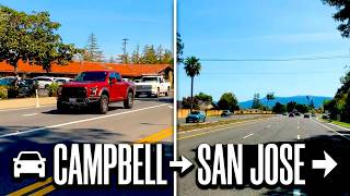 4K How Is the Silicon Valley Drive Campbell to San Jose Scenic City Expressway Routes
