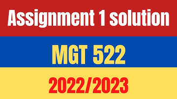 MGT 522 Assignment 1 solution with vulearningpoint