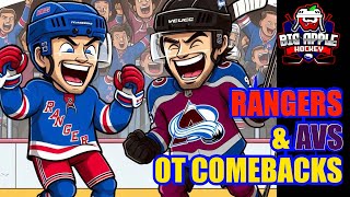 Rangers & Avalanche OT Comebacks! NHL Playoff Talk! | Big Apple Hockey