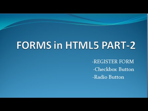 HTML Tutorials for Beginners 14 - How to make Register Form with Radio & Checkbox Button