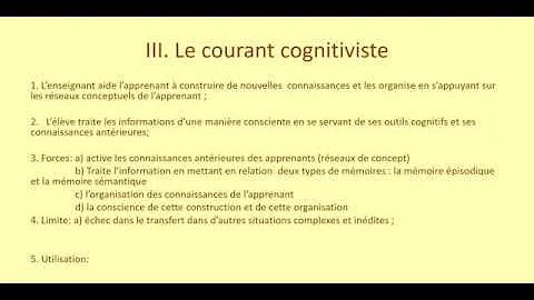 Quelles sont les théories de l'apprentissage ?