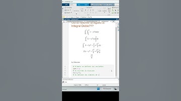 INTEGRAL DOBLE con MATLAB. #matlab  #integration #integral #maths #matlabproject
