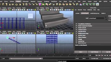 Maya 2014 tutorial : Modeling crumbling, worn out steps
