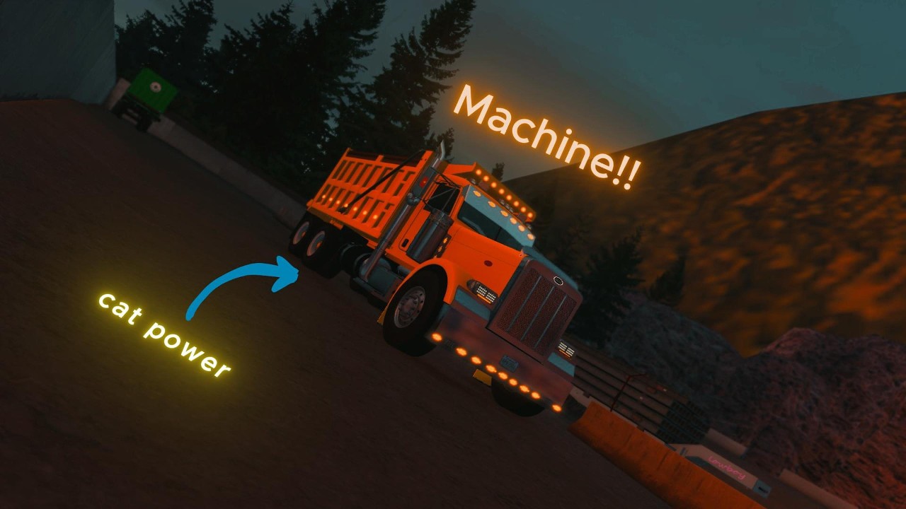 Sleepy Long hood Peterbilt 379 Mod for American Truck Simulator | 25 tons dump load