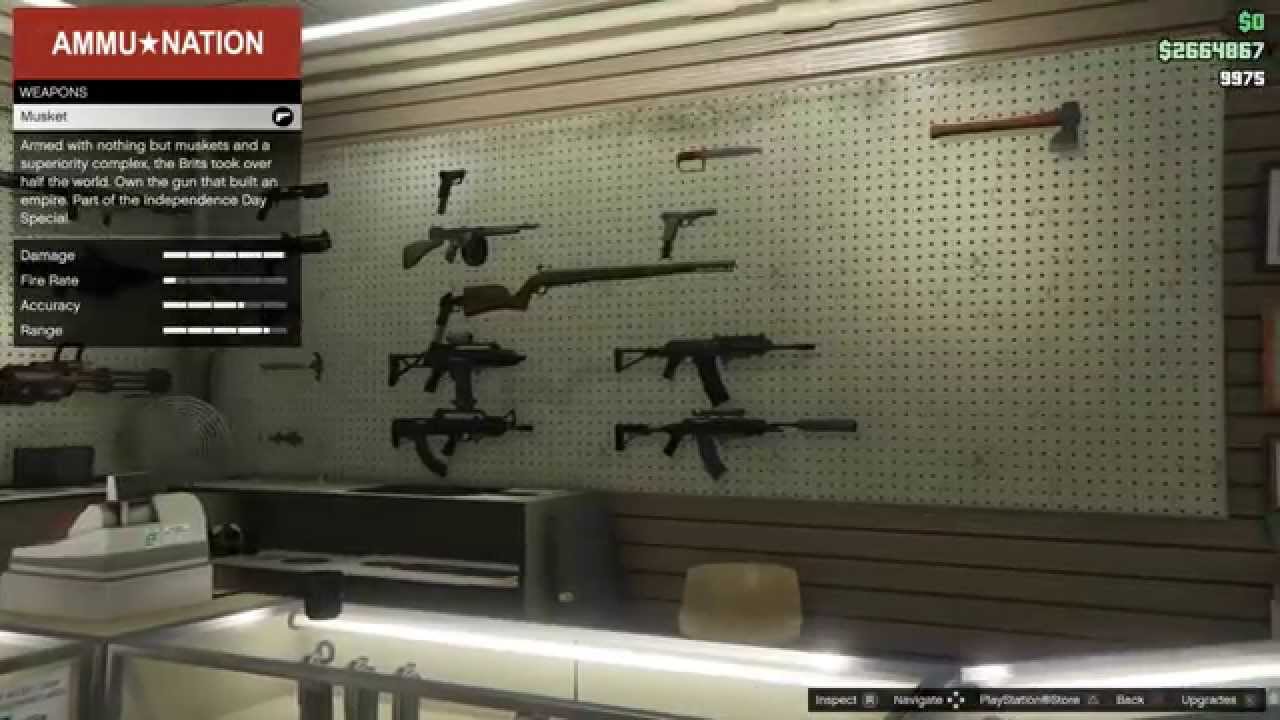 Ps4でgta5実況 武器屋へgo 新しい武器は何が増えてるかな 一人称 主観モード Youtube