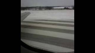 Airtran Boeing 717 Takeoff from CAK in Snow