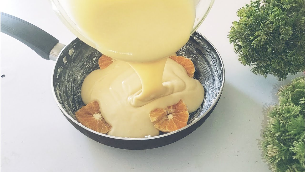 Frypan Orange 🍊 Cake ••Vanilla Cake ••Quick and easy Cake