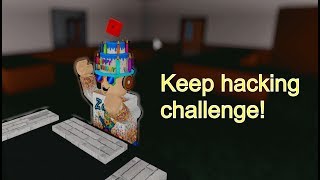 Doing MY OWN CHALLENGE in flee the facility! (Keep hacking challenge) (Roblox)