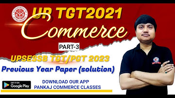 UP TGT COMMERCE 2021(PREVIOUS SOLVED PAPER) PART-3