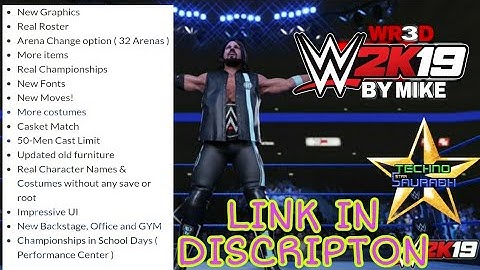 WR3D 2K19 BY MIKE¦¦NEW MOVES¦¦ARENA CHANGE OPTION¦¦32 ARENAS¦¦