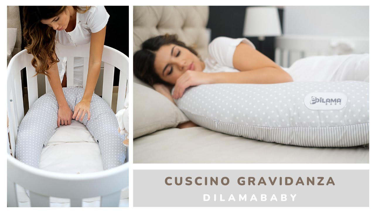 Niimo Cuscino Gravidanza per Dormire e Allattamento Grigio Stelle Bian –