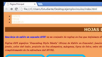 Creación estilos CSS para vinculos