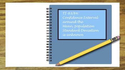 Confidence Interval about a mean with population standard deviation unknown