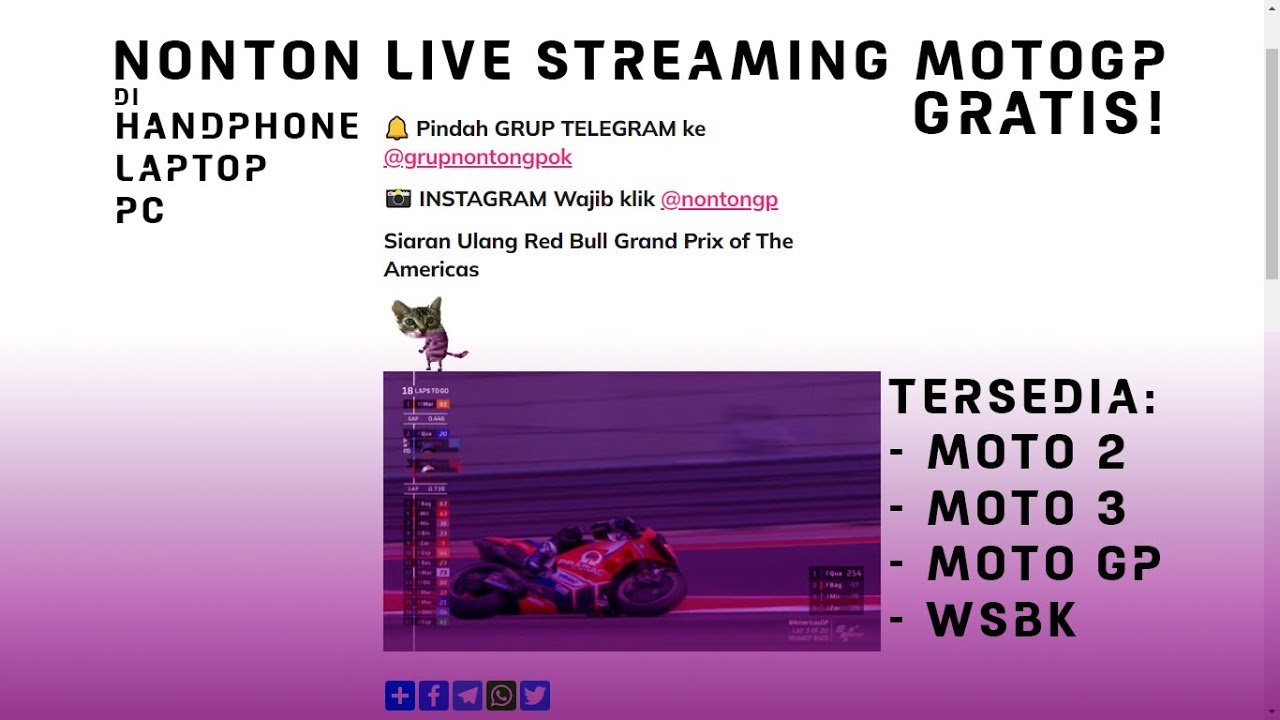 Cara Nonton Live Streaming Moto GP Gratis!!