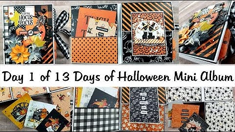 Day 1 of 13 Days of Halloween  2022 Easy to Make Halloween Mini Album Polly