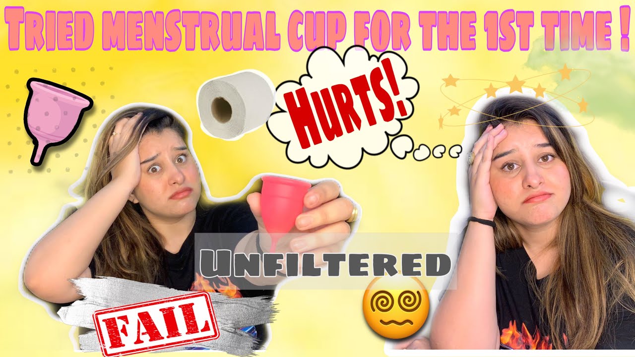 Tried Menstrual cup for the 1st time🤔 | Live trial🫣😢