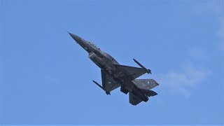 Η επίδειξη της F16 Demo Team Ζευς και οι διελεύσεις των πολεμικών αεροσκαφών στη Θεσσαλονίκη (2022)