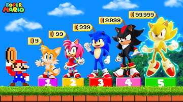 Super Mario Bros. but Mario Can Buy All Sonic Characters REALISTIC