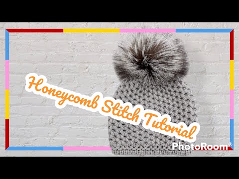 Honeycomb Brioche Stitch Designer Beanie Honeycomb knitting stitch tutorial Part 1 #knit #knitting