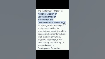 Full form of NMEICT ( National Mission Education through ICT #ugcnet #ict