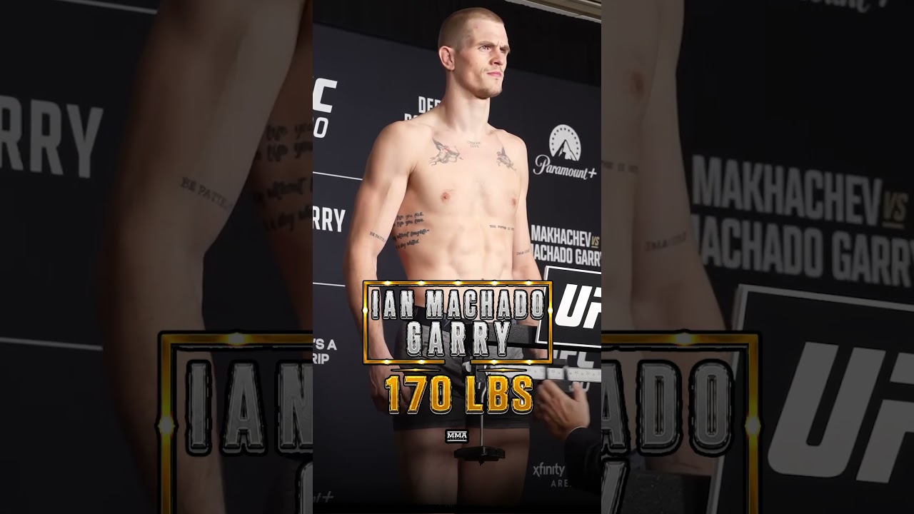 Ian Machado Garry makes championship weight for title fight against Islam Makhachev at #UFC330 🏆⚖️