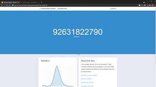 13pts number memory human benchmark - And all my percentiles and score at end of video