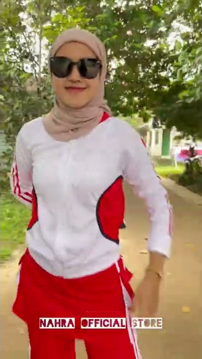 Setelan Slim Baju Senam Panjang Olahraga Warna Baru Merah Putih size M sd 4XL