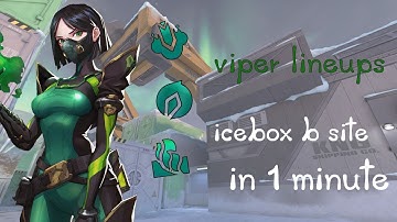 Viper lineup icebox B site in 1 minute (Attacker-Defender)