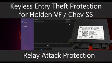 Keyless Entry Theft Protection for Holden VF Commodore & Chev SS - Protect Against Relay Attack!