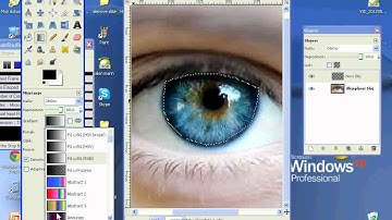 how to multicolor an eye - Gimp