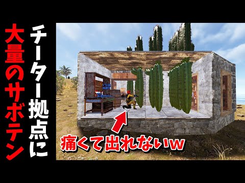 サボテンが邪魔で拠点から出れないチーターを見て楽しんでみた【RUST 実況】