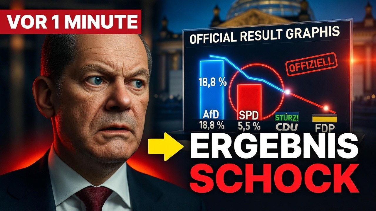 VOR 1 MINUTE – Offizielles Ergebnis Schock! AfD bei 18,8% – SPD stürzt auf 5,5% ab!