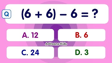 Quiz Time | Maths Quiz for Kids | Mixed Operations Quiz for Kids | Learn Mathematics |