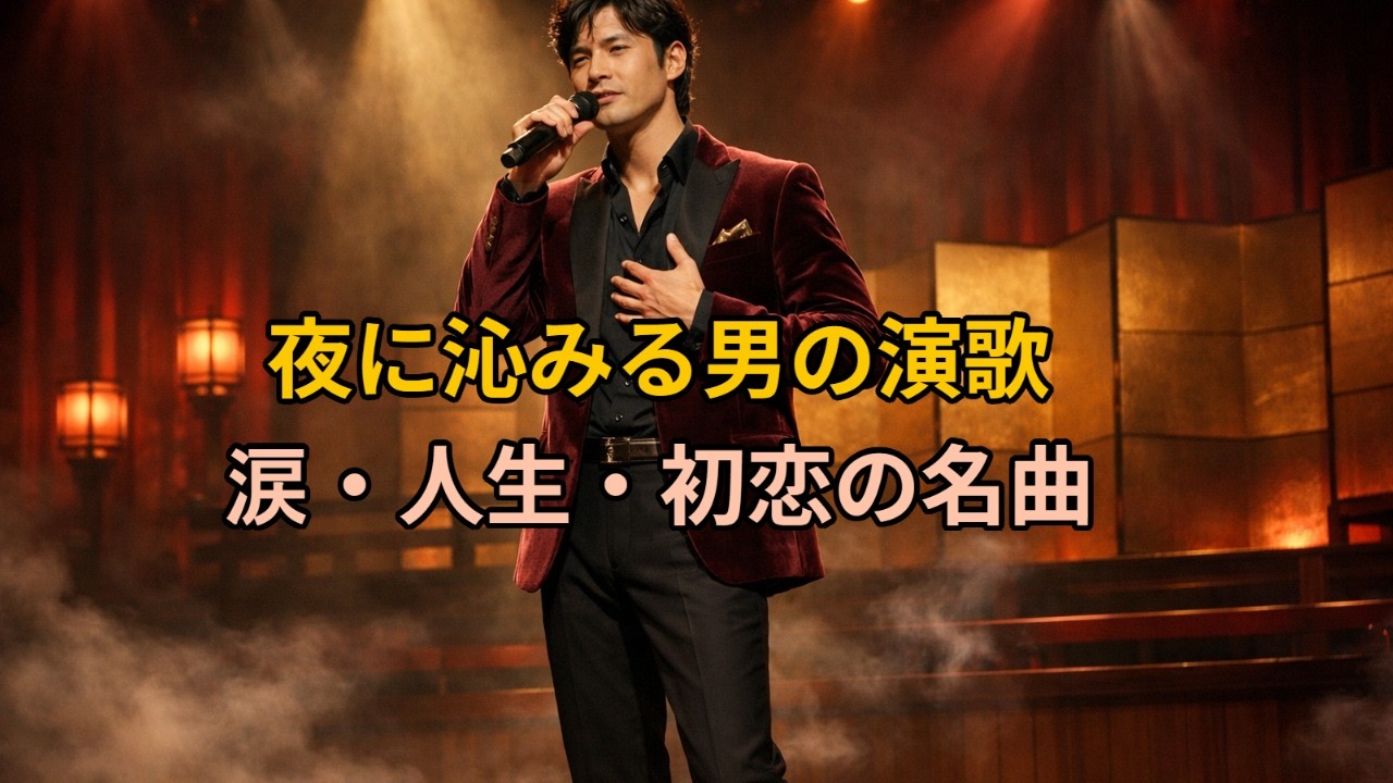 夜に沁みる男の演歌｜涙・人生・初恋を歌う名曲