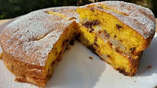 Torta di Pere e Gocce di cioccolato/Pears and chocolate cake/Gâteau aux poires/Tort cu pere