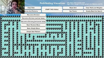 Pathfinding and Sorting Algorithms Visualizer Demonstration Video