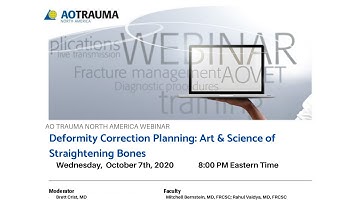 Deformity Correction Planning: Art & Science of Straightening Bones