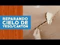 ¿Cómo reparar un cielo de yeso cartón dañado por la humedad?