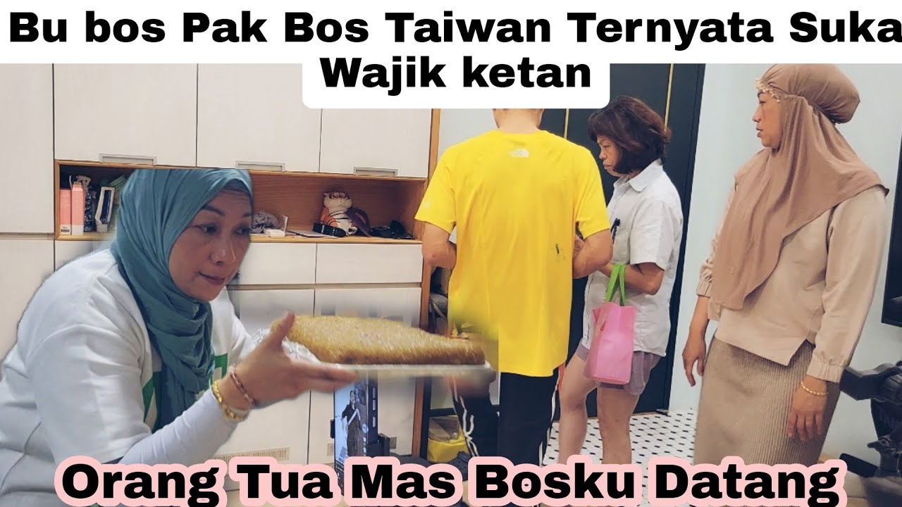 Pak bos Bu bos Taiwan Ternyata Suka Wajik Ketan Indonesia⁉️Datang Nengok Mas Bosku,Masakan Simpel