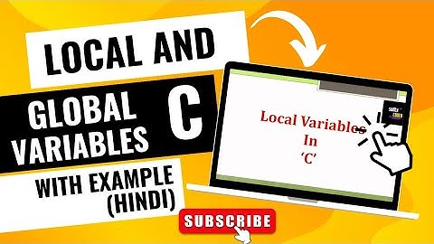 Local And Global Variables in C (Hindi).