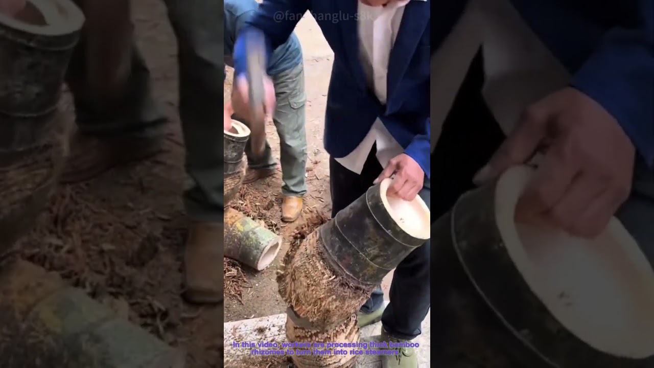 Workers Make Bamboo Rice Steamer from Rhizome | Traditional Craft