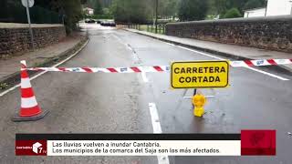 Las lluvias vuelven a inundar Cantabria