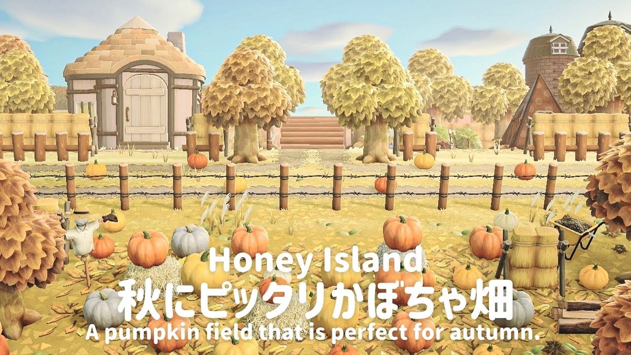 あつ森 秋にピッタリかぼちゃ畑 Pumpkin Field 島クリエイト Youtube
