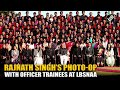 Defense Minister Rajnath Singh shares Photo-op with officer trainees of 2025 batch at LBSNAA