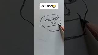Troll Face Drawing 5Sec, 10 Sec,1 Min, 30 Min, 2 Hour