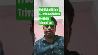 UST Hiring AI Engineer | Associate I Data Science Jobs 2025 | Freshers Eligible